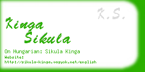 kinga sikula business card